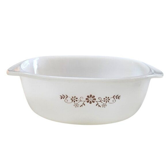 Vintage Dynaware Casserole Dish With Floral Design Made In Mexico - Picture 1 of 8